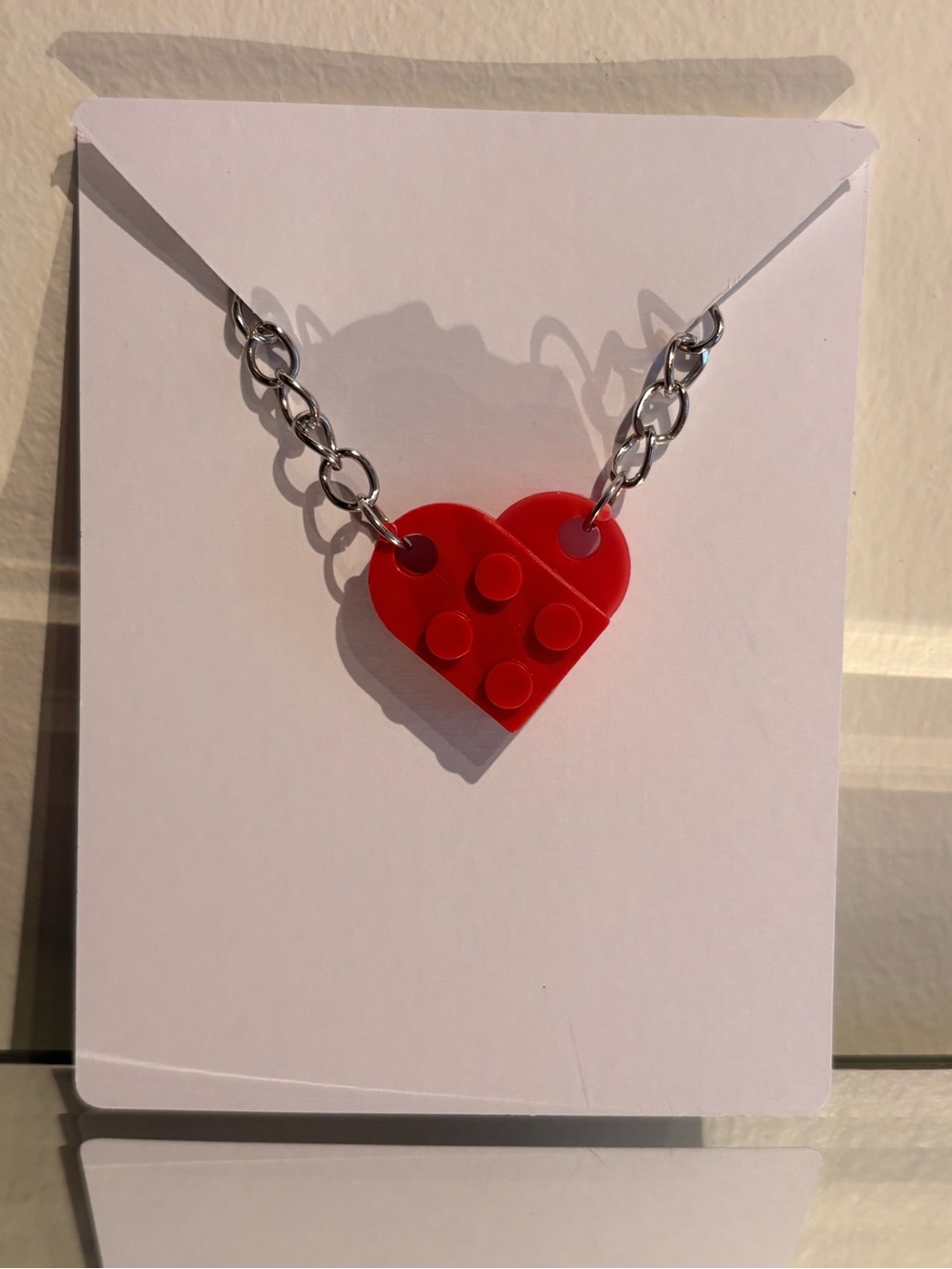Legos heart shareable keychain for couples or as a wedding gift! - Picture 2 of 10